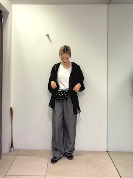 「CIAOPANIC TYPY（チャオパニックティピー）のアイテム（パンツ）」を使った、さくらさん（レディース・154cm）の夏コーディネート