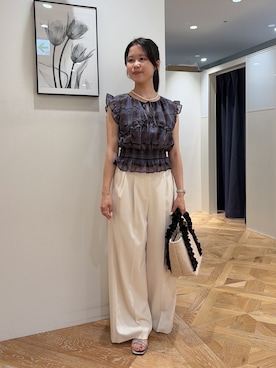 「NATURAL BEAUTY BASIC（ナチュラルビューティーベーシック）のアイテム」を使った、rio03nbbさん（レディース・155cm）の夏コーディネート