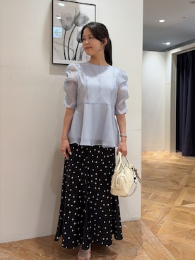 「NATURAL BEAUTY BASIC（ナチュラルビューティーベーシック）のアイテム」を使った、rio03nbbさん（レディース・155cm）の夏コーディネート
