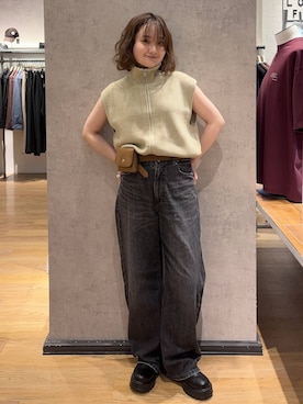 「LOWRYS FARM（ローリーズファーム）のアイテム（ベスト）」を使った、risa1722さん（レディース・149cm）の秋コーディネート