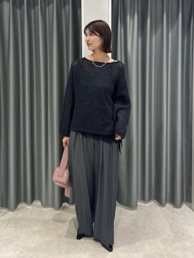 「DouDou（ドゥドゥ）のアイテム（パンツ）」を使った、azukiさん（レディース・168cm）の秋コーディネート