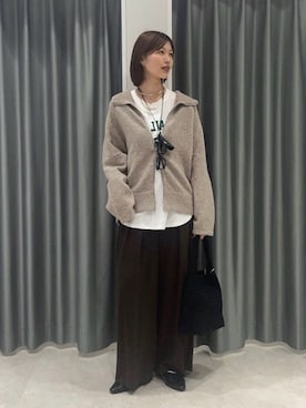 「DouDou（ドゥドゥ）のアイテム」を使った、azukiさん（レディース・168cm）の秋コーディネート