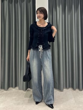「フリルトップス」｜azukiさん（レディース・168cm）の秋コーディネート