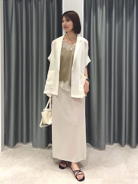 「DouDou（ドゥドゥ）のアイテム（アクセサリー）」を使った、azukiさん（レディース・168cm）の夏コーディネート