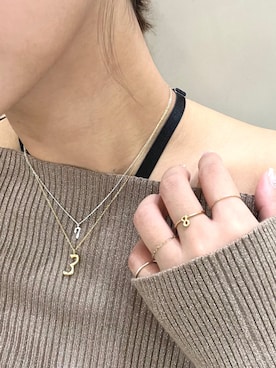 「norme（ノーム）の【SILVER925】ノーム チェーン リング（ボールド/1P） / norme chain ring (bold/1P)（リング、シルバー系）」を使った、Soierie_STAFFさん（レディース・155cm）の夏コーディネート