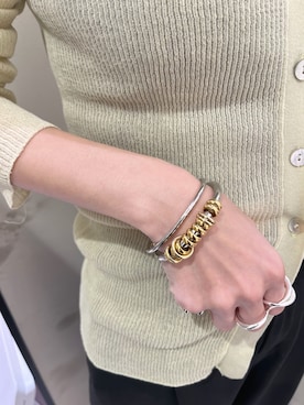 「Soierie（ソワリー）のコイル バングル / Coil bangle（バングル/リストバンド、シルバー系）」を使った、Soierie_STAFFさん（レディース・155cm）の夏コーディネート
