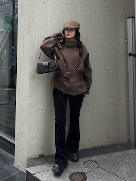 「RAY CASSIN（レイカズン）のアイテム」を使った、Minoriさん（レディース・160cm）の秋コーディネート