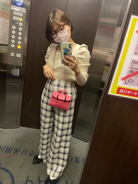 「Charles Chaton（シャルルシャトン）のアイテム（パンツ）」を使った、🐻みみみみさん（レディース・152cm）の春コーディネート