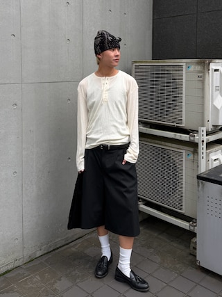 「BEAMS HEART(ビームスハート)のスプラッシュ ビーニー【ユニセックス】(ニットキャップ/ビーニー)」を使った、32maaaashさん(メンズ・172cm)の夏コーディネート