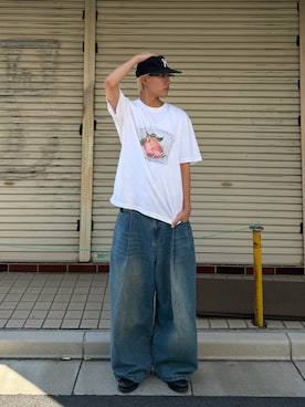 「Elanque（エランク）のアイテム」を使った、32maaaashさん（メンズ・172cm）の夏コーディネート