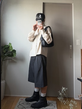 「Elanque（エランク）のアイテム」を使った、32maaaashさん（メンズ・172cm）の夏コーディネート