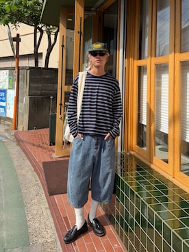 「Elanque（エランク）のアイテム」を使った、32maaaashさん（メンズ・172cm）の夏コーディネート