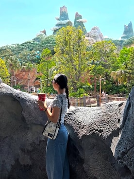 「Heather（ヘザー）のアイテム（パンツ）」を使った、コンベルトさん（レディース・158cm）の春コーディネート