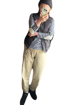 「アイテム（ダウンベスト）」を使った、sao1456さん（レディース・164cm）の冬コーディネート