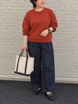 「CIAOPANIC TYPY（チャオパニックティピー）のアイテム（デニムパンツ）」を使った、coubyさん（レディース・160cm）の秋コーディネート