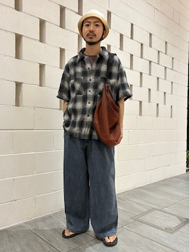「JOURNAL STANDARD relume（ジャーナルスタンダード　レリューム）のアイテム（Tシャツ/カットソー）」を使った、ミナミさん（メンズ・166cm）の夏コーディネート