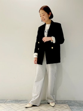 「Lilas（リラ）の【SAMH by LILAS】ラブラドライトネックレス SV（ネックレス、シルバー系）」を使った、natsukiさん（レディース・163cm）の春コーディネート