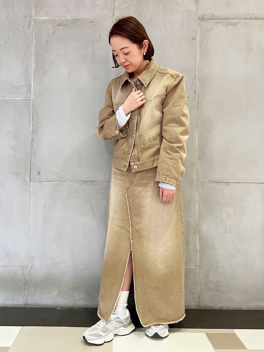スピック&スパン 5 1/2　レディース　ランチコート ボアデニムジャケット S Spick & Spanのデニムジャケットを使った人気ファッション