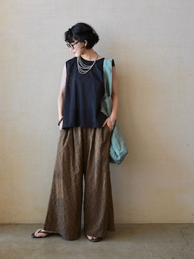 「JOURNAL STANDARD LUXE（ジャーナルスタンダード　ラックス）のアイテム」を使った、KSさん（レディース・162cm）の夏コーディネート