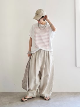 「JOURNAL STANDARD LUXE（ジャーナルスタンダード　ラックス）のアイテム」を使った、KSさん（レディース・162cm）の夏コーディネート