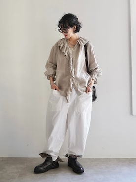 「JOURNAL STANDARD LUXE（ジャーナルスタンダード　ラックス）のアイテム」を使った、KSさん（レディース・162cm）の夏コーディネート