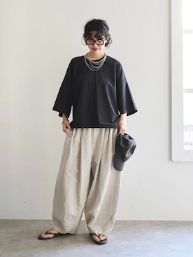 「JOURNAL STANDARD LUXE（ジャーナルスタンダード　ラックス）のアイテム」を使った、KSさん（レディース・162cm）の夏コーディネート