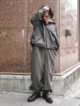 「ハーフジップ」｜KSさん（レディース・162cm）の秋コーディネート