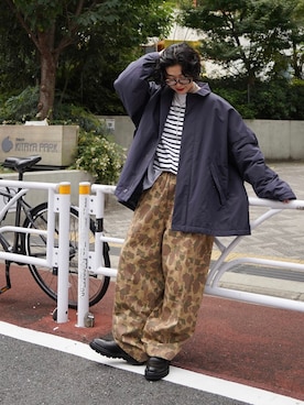 「カモフラ」｜KSさん（レディース・162cm）の秋コーディネート