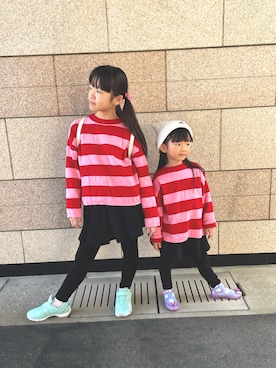 2kids mom☺︎さん(キッズ・135cm)の冬コーディネート