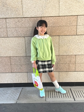 2kids mom☺︎さん（キッズ・135cm）の冬コーディネート
