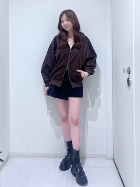 「PAGEBOY（ページボーイ）のハートマンテルネックレス3（ネックレス）」を使った、yuika031000さん（レディース・171cm）の秋コーディネート