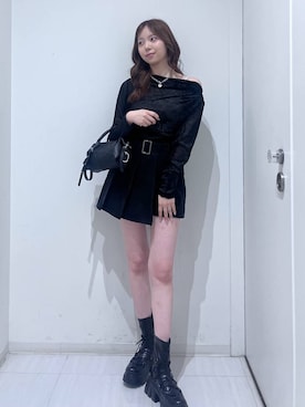 「PAGEBOY（ページボーイ）のハートマンテルネックレス3（ネックレス）」を使った、yuika031000さん（レディース・171cm）の秋コーディネート