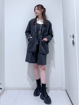 「PAGEBOY（ページボーイ）のリンクセット2WAYジャケット【セットアップ対応】（テーラードジャケット、その他）」を使った、yuika031000さん（レディース）の秋コーディネート