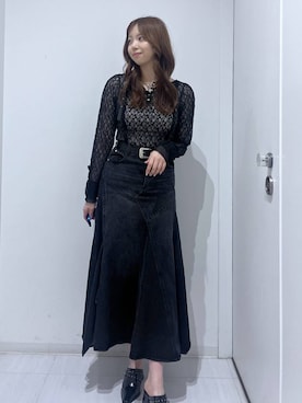 「PAGEBOY（ページボーイ）のハートマンテルネックレス3（ネックレス）」を使った、yuika031000さん（レディース・171cm）の秋コーディネート