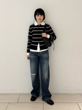 「ボーダーニット」｜SakamotoTOMORROWLANDさん（レディース・163cm）の秋コーディネート