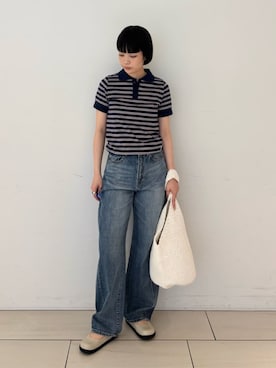 「EDITION（エディション）のアイテム（パンツ）」を使った、SakamotoTOMORROWLANDさん（レディース・163cm）の夏コーディネート