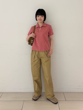 「edition pourell（エディションプレル）のアイテム」を使った、SakamotoTOMORROWLANDさん（レディース・163cm）の夏コーディネート