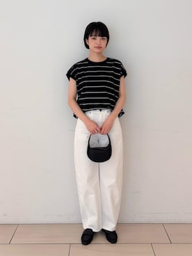 「EDITION（エディション）のアイテム（パンツ）」を使った、SakamotoTOMORROWLANDさん（レディース・163cm）の夏コーディネート