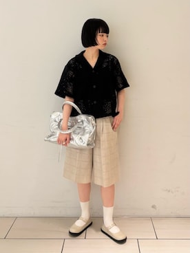 「EDITION（エディション）のアイテム（パンツ）」を使った、SakamotoTOMORROWLANDさん（レディース・163cm）の夏コーディネート