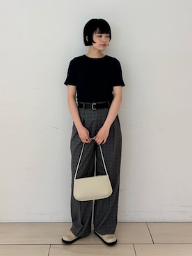 「EDITION（エディション）のアイテム（パンツ）」を使った、SakamotoTOMORROWLANDさん（レディース・163cm）の夏コーディネート