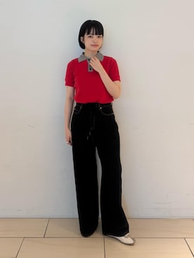 「EDITION（エディション）のアイテム（パンツ）」を使った、SakamotoTOMORROWLANDさん（レディース・163cm）の夏コーディネート