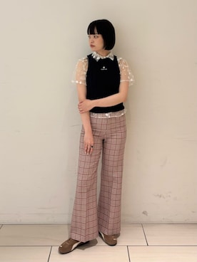 「EDITION（エディション）のアイテム（パンツ）」を使った、SakamotoTOMORROWLANDさん（レディース・163cm）の夏コーディネート