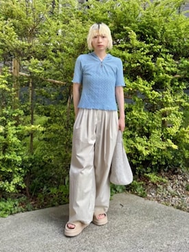 「BEAUTY&YOUTH UNITED ARROWS（ビューティーアンドユースユナイテッドアローズ）のアイテム（ショルダーバッグ）」を使った、BEAUTY&YOUTH WOMENSさん（レディース・161cm）の夏コーディネート