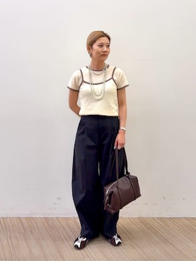 「BEAUTY&YOUTH UNITED ARROWS（ビューティーアンドユースユナイテッドアローズ）のアイテム（その他パンツ）」を使った、BEAUTY&YOUTH WOMENSさん（レディース・154cm）の夏コーディネート