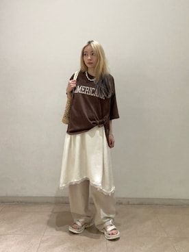 「Teva（テバ）のアイテム」を使った、BEAUTY&YOUTH WOMENSさん（レディース・146cm）の夏コーディネート