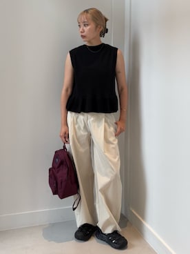 「BEAUTY&YOUTH UNITED ARROWS（ビューティーアンドユースユナイテッドアローズ）のアイテム（その他パンツ）」を使った、BEAUTY&YOUTH WOMENSさん（レディース・155cm）の夏コーディネート