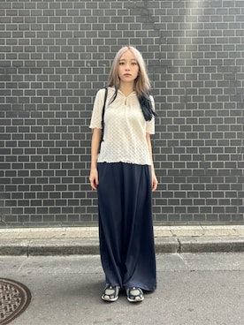 「LE VERNIS（ル・ベルニ）のアイテム」を使った、BEAUTY&YOUTH WOMENSさん（レディース・146cm）の夏コーディネート