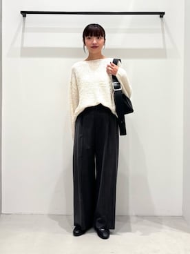 「BEAUTY&YOUTH UNITED ARROWS(ビューティーアンドユースユナイテッドアローズ)のアイテム(スラックス)」を使った、BEAUTY&YOUTH WOMENSさん(レディース・161cm)の秋コーディネート