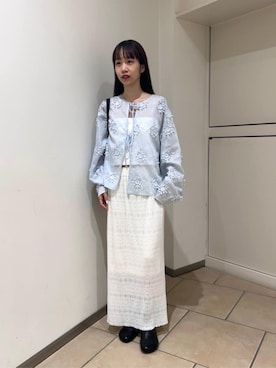 「BEAUTY&YOUTH UNITED ARROWS（ビューティーアンドユースユナイテッドアローズ）のアイテム（シャツ/ブラウス）」を使った、BEAUTY&YOUTH WOMENSさん（レディース・156cm）の夏コーディネート