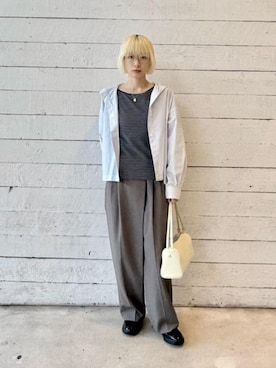 「BEAUTY&YOUTH UNITED ARROWS（ビューティーアンドユースユナイテッドアローズ）のアイテム（シャツ/ブラウス）」を使った、BEAUTY&YOUTH WOMENSさん（レディース・161cm）の夏コーディネート